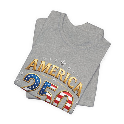 America 250 T-Shirt — Built by Generations 1776–2026 Patriotic Tee