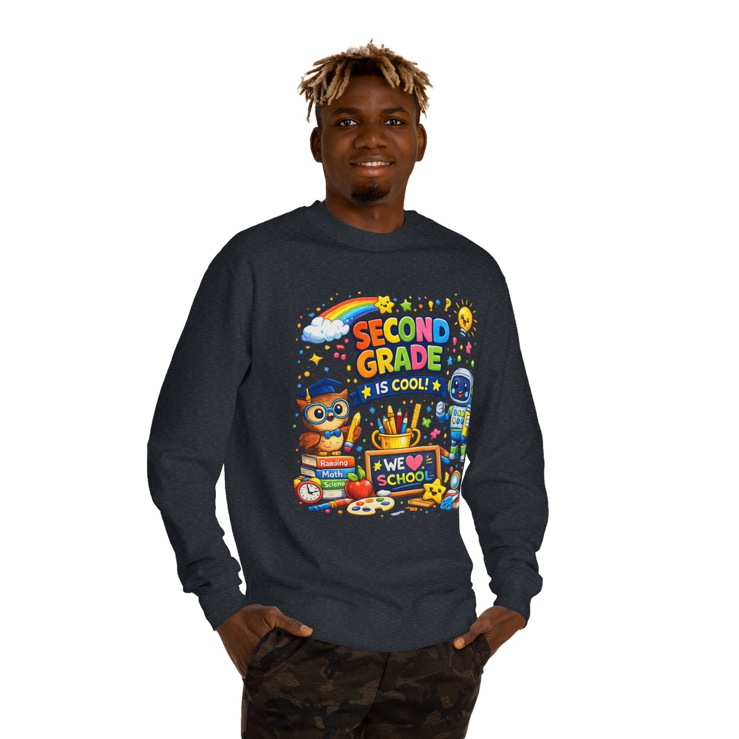 Second Grade Is Cool Sweatshirt – Cute School Kids Crewneck