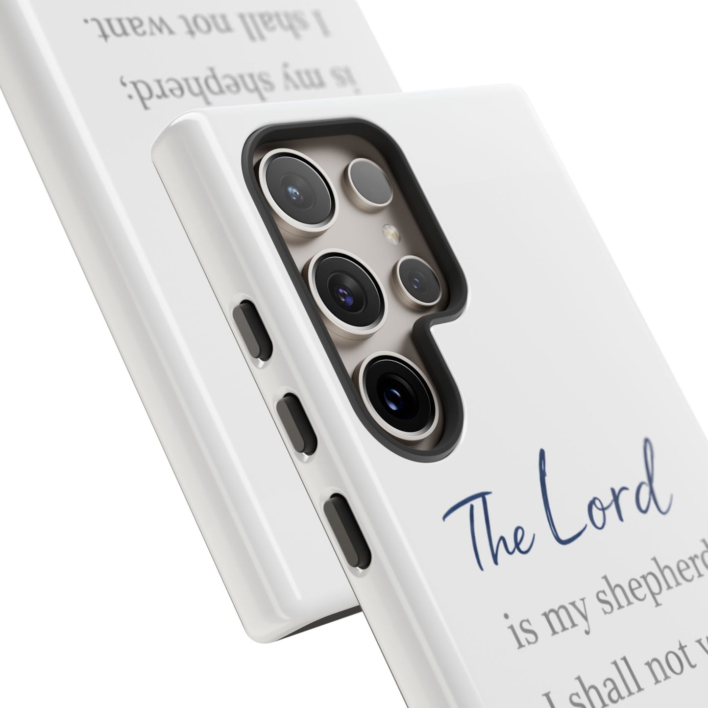 Psalm 23:1 Phone Case — "The Lord is my shepherd; I shall not want" Christian Protective Cover