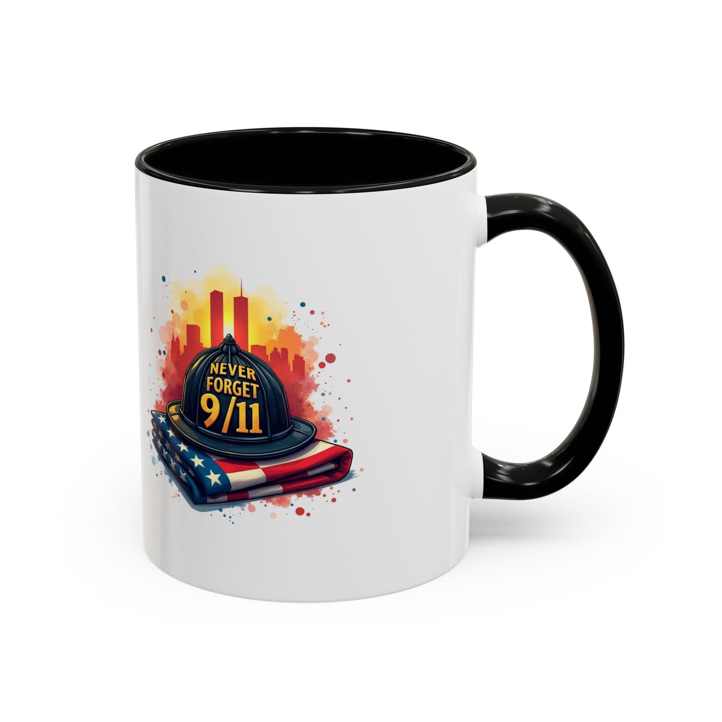 Never Forget 9/11 Memorial Accent Coffee Mug