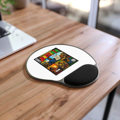 Juneteenth Comic Art Mouse Pad with Ergonomic Wrist Rest