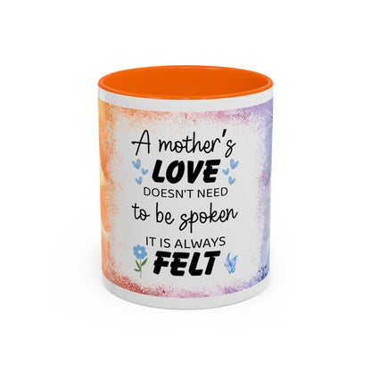 Mother’s Love Accent Coffee Mug – Floral Inspirational Gift (11/15 oz)