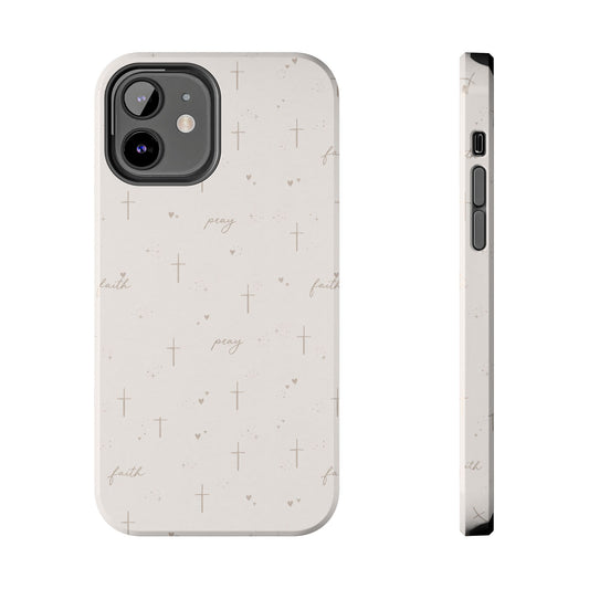 Pray with Faith Phone Case | Christian floral iPhone Case