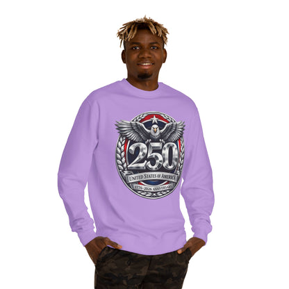250th USA Anniversary Sweatshirt — Eagle Emblem 1776–2026 Commemorative Crewneck