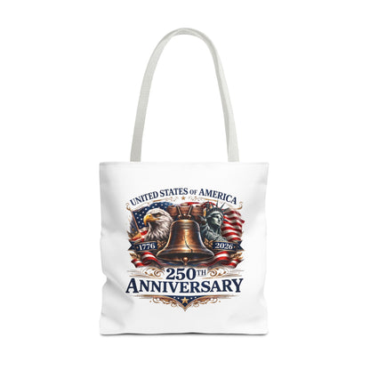 Anniversary Tote Bag — "United States of America 250th Anniversary" Liberty Bell Design