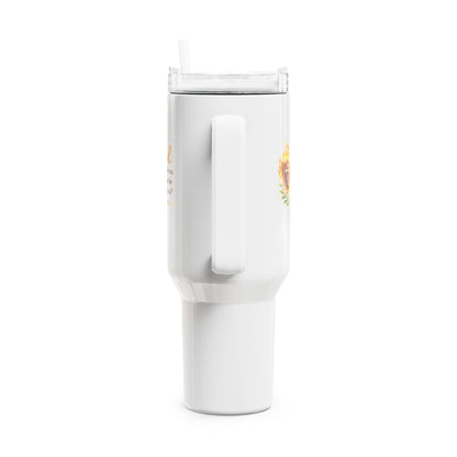 40oz Faith Tumbler — "If God be for us…" Scripture Insulated Travel Mug