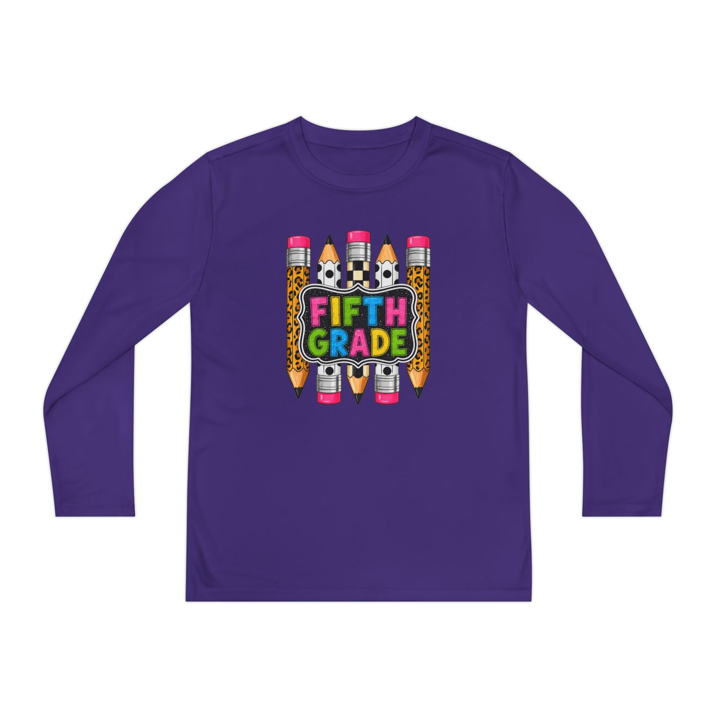 Fifth Grade Pencil Graphic Youth Long Sleeve Tee