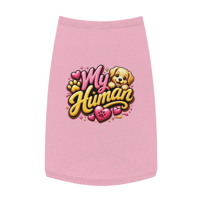 My Human Pet Tank Top — Cute Dog Paw & Heart Graphic