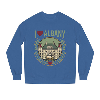 Albany Heart Crewneck Sweatshirt — I  Albany City Landmark Design