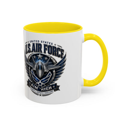 U.S. Air Force Aim High Accent Coffee Mug (11/15oz)