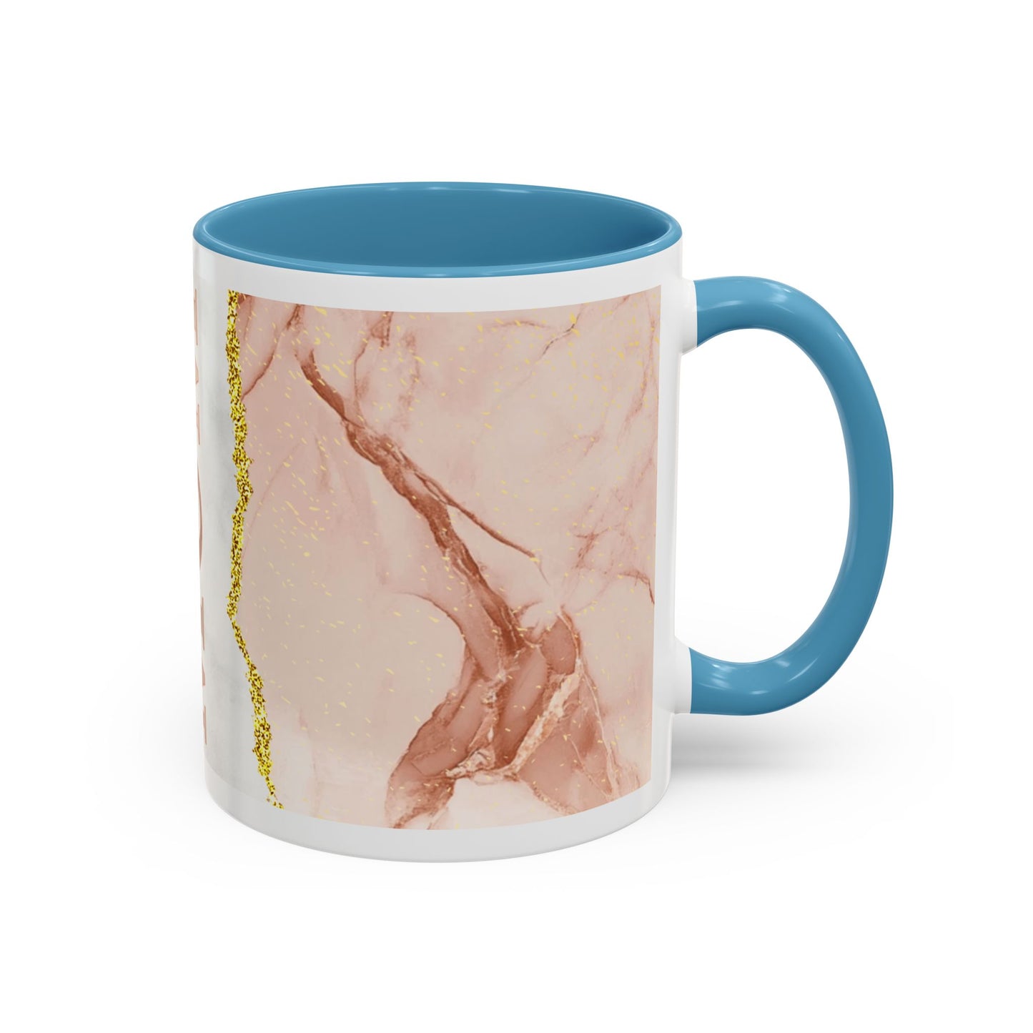 Mom Marble Accent Coffee Mug — Rose Gold & Gold Vein 11/15oz Gift