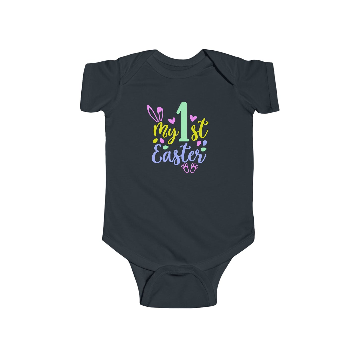 Baby Bodysuit "My 1st Easter" - Pastel Bunny First Easter Onesie