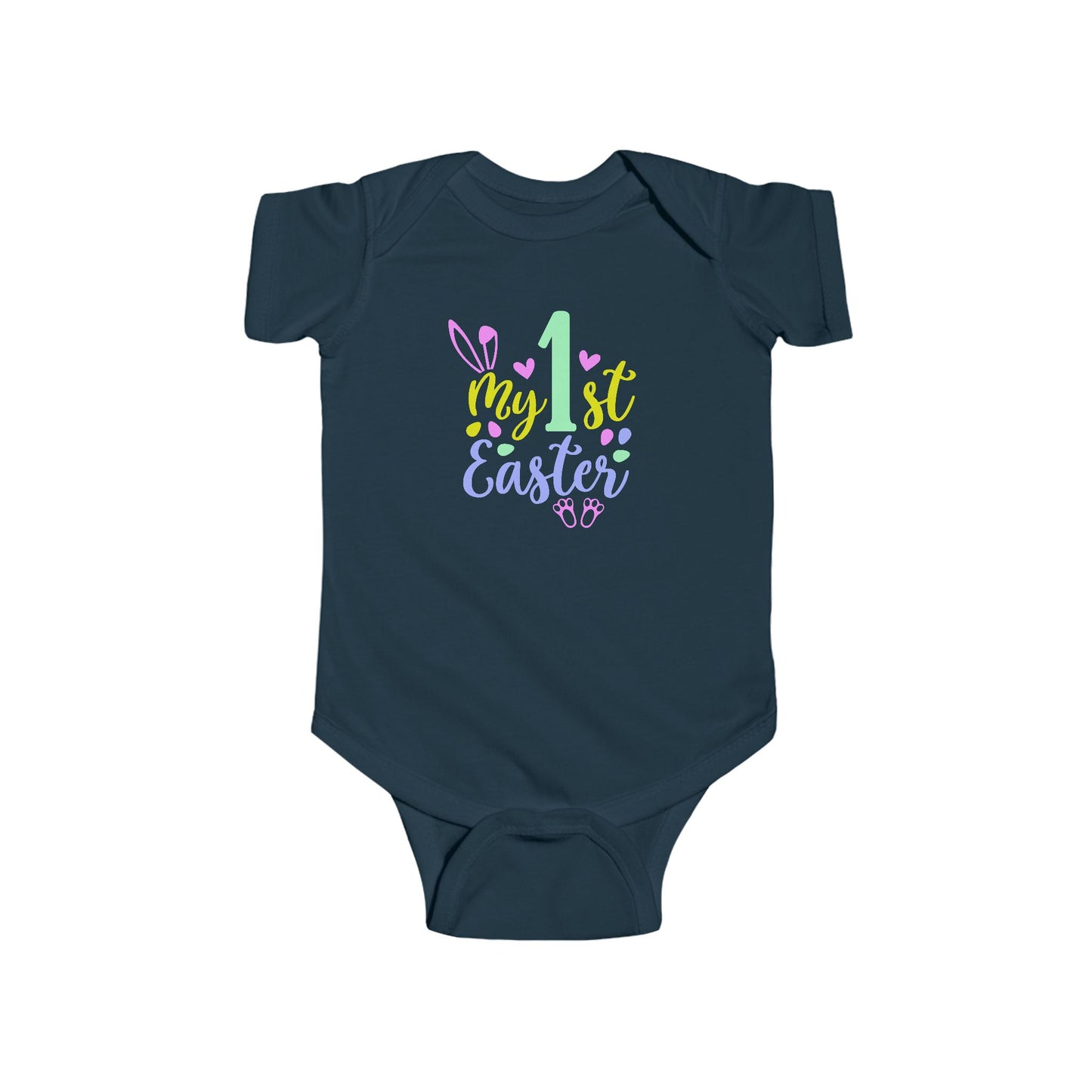 Baby Bodysuit "My 1st Easter" - Pastel Bunny First Easter Onesie