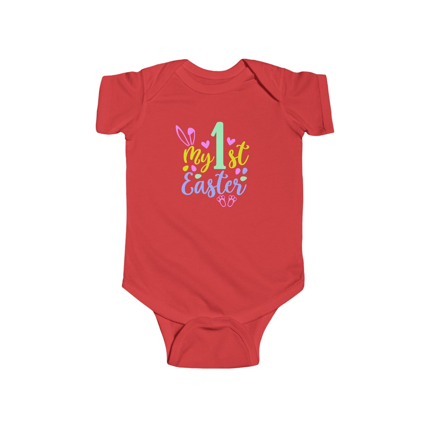 Baby Bodysuit "My 1st Easter" - Pastel Bunny First Easter Onesie