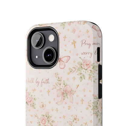 Walk By Faith Phone Case | Christian Floral iPhone Case