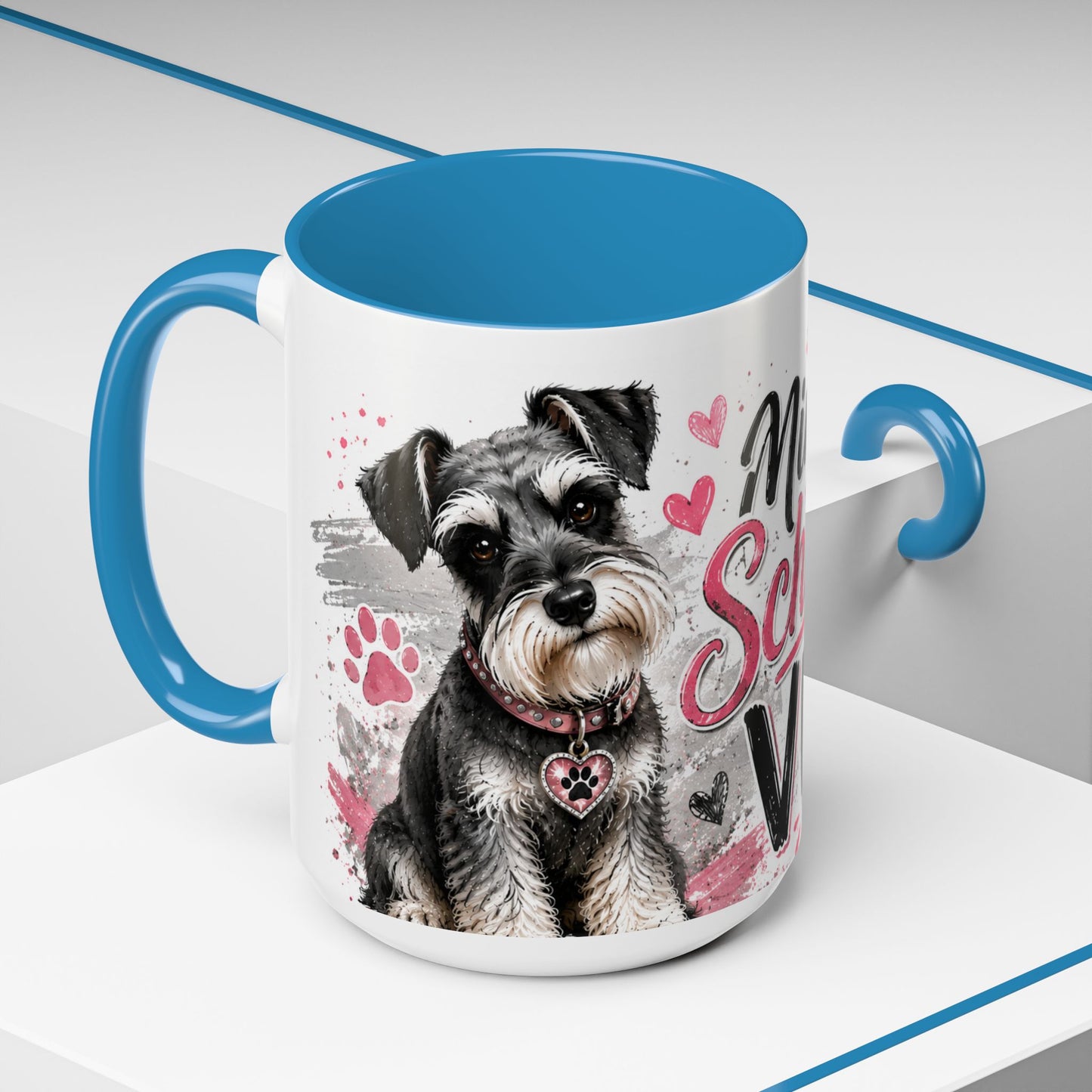 Miniature Schnauzer Vibes Accent Coffee Mug – 11/15oz