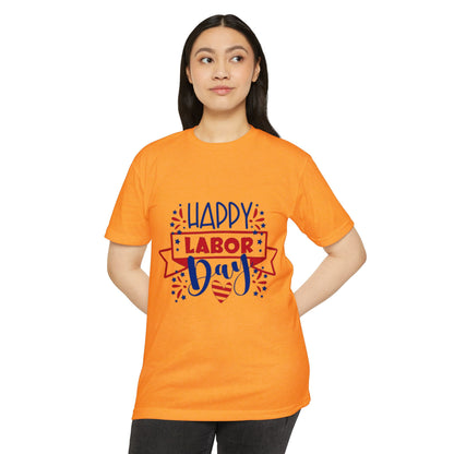 Labor Day T-Shirt - "Happy Labor Day" Patriotic Graphic Tee
