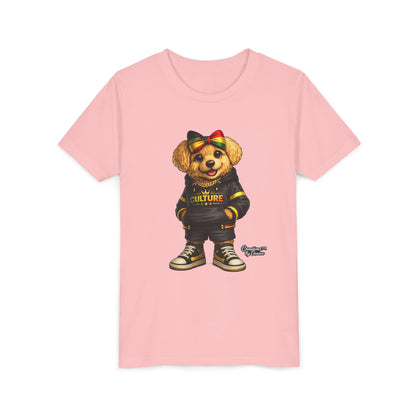 Youth Tee — Cute Rasta Bear "Culture" Graphic Kids T-Shirt