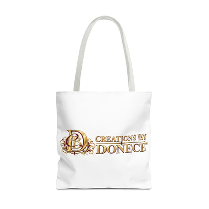 Creations by Donece Logo Tote Bag - Branded All-Over Print Canvas Tote