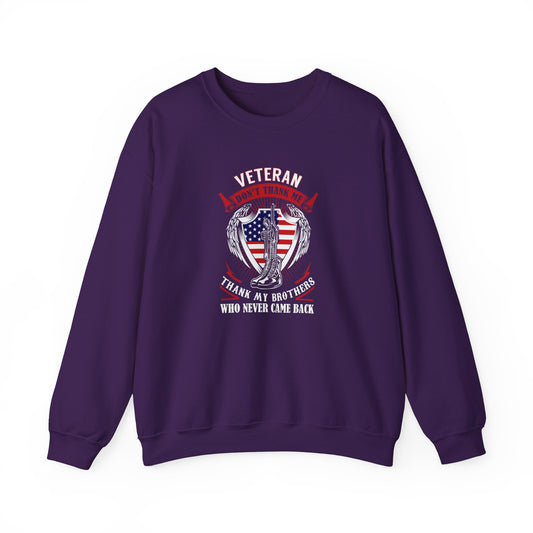 Veteran Tribute Thank My Brothers Who Never Came Back Sweatshirt