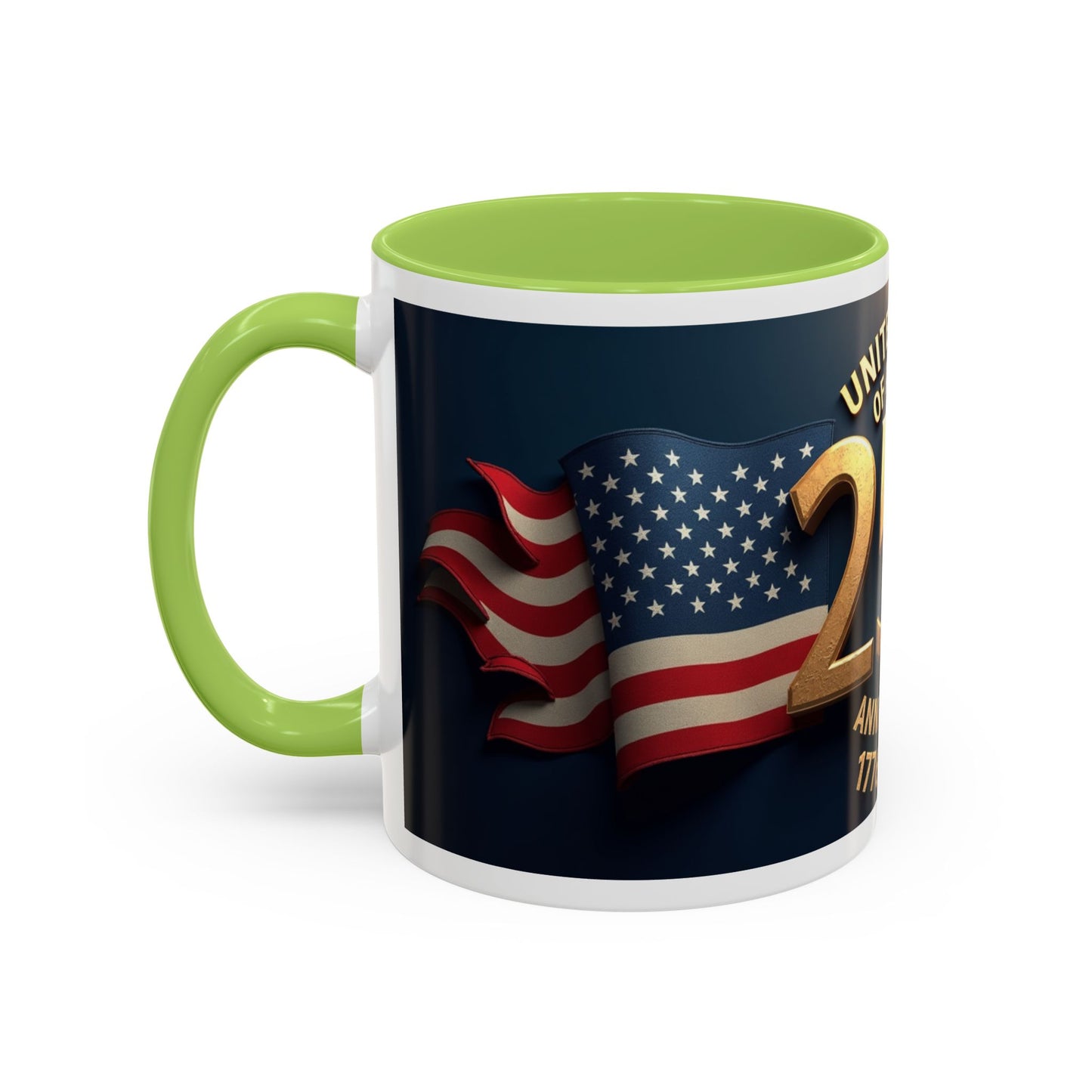 250th Anniversary Coffee Mug — United States of America 1776–2026 Patriotic Accent Mug