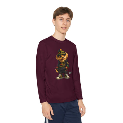 Youth Long Sleeve Tee — Streetwear Teddy Bear Graphic