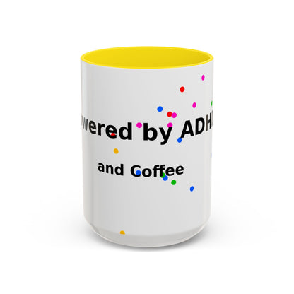 ADHD and Coffee Accent Mug — Funny Neurodivergent Travel Coffee Cup