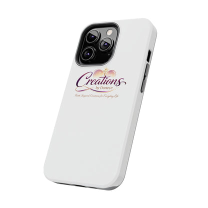 Creations by Donece Soft-Touch Tough Phone Case — Faith-Inspired Logo Protective Cover