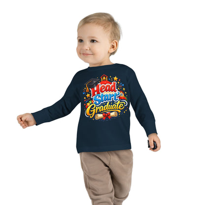 Toddler Long Sleeve Tee - "Head Start Graduate" Preschool Graduation Shirt