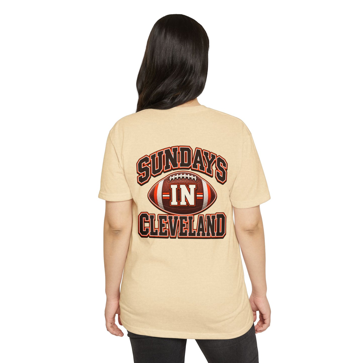 Sundays in Cleveland Football T-Shirt