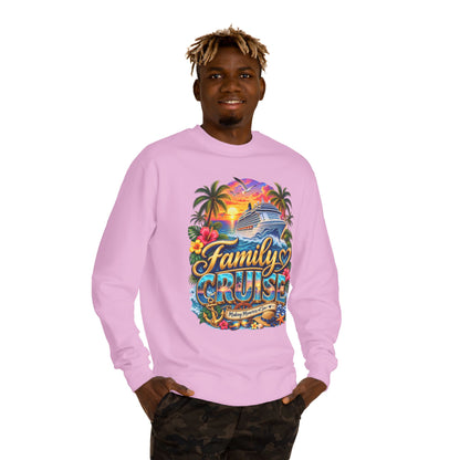 Family Cruise Sweatshirt – Tropical Cruise Vacation Crew Neck