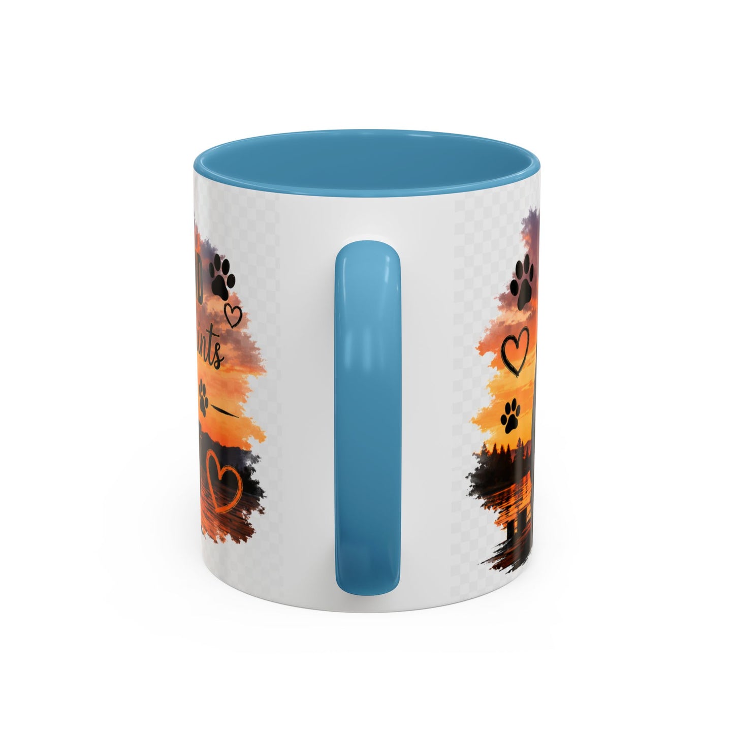 Dog Lover Coffee Mug - "A True Friend Leaves Paw Prints on Your Heart" Accent Mug (11/15oz)