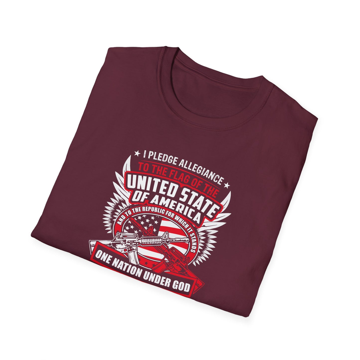 I Pledge Allegiance To the Flag of the of America The Reporlic for Which It Stands One Nation Under God Indivisible  With Liberty and Justice for All T-Shirt