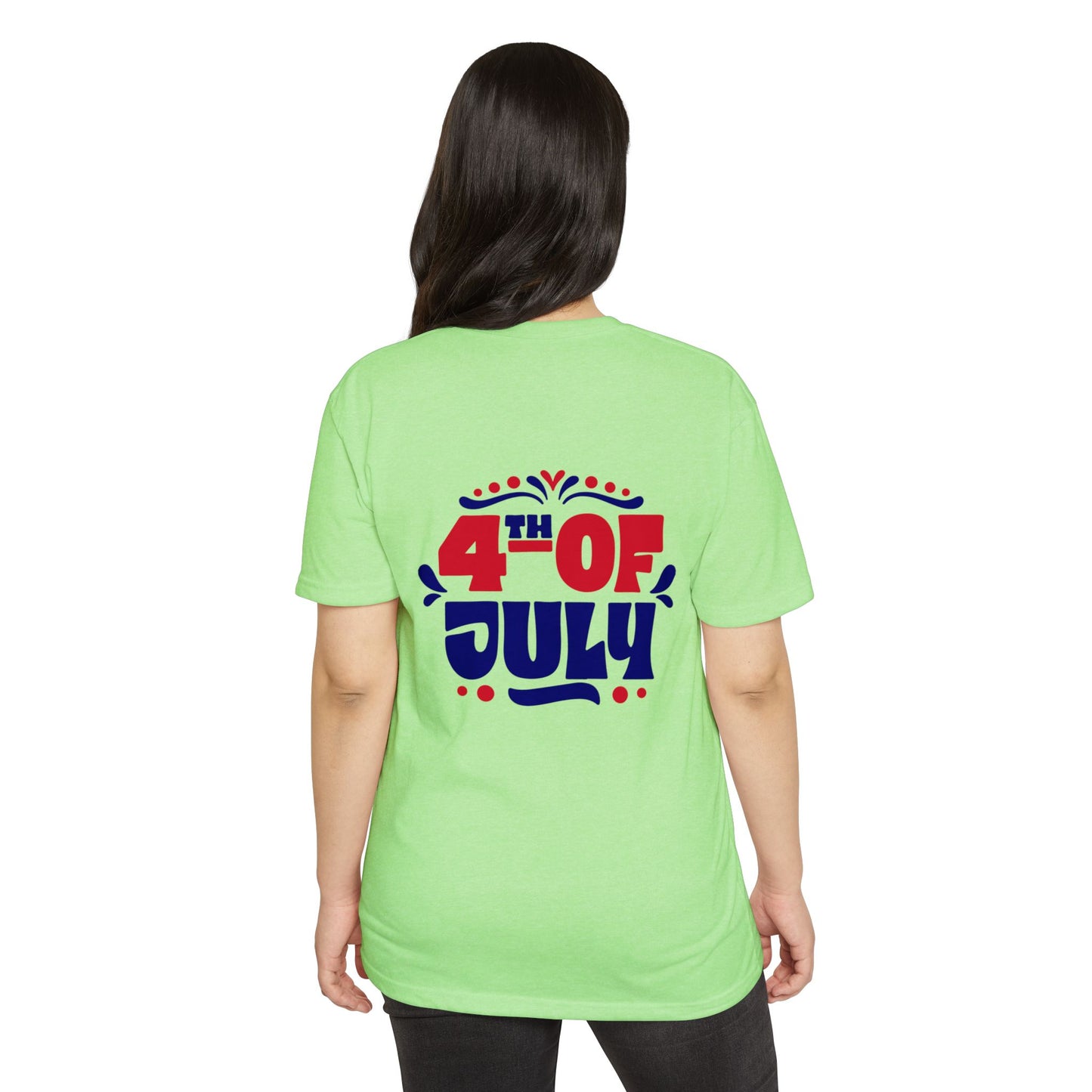 4th of July T-Shirt — Patriotic Red & Blue Independence Day Tee