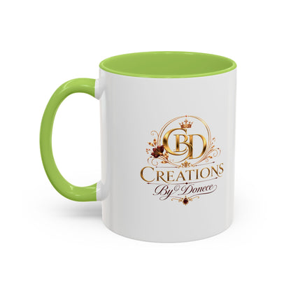 Accent Coffee Mug — Creations By Donece Logo Ceramic Mug (11/15 oz)