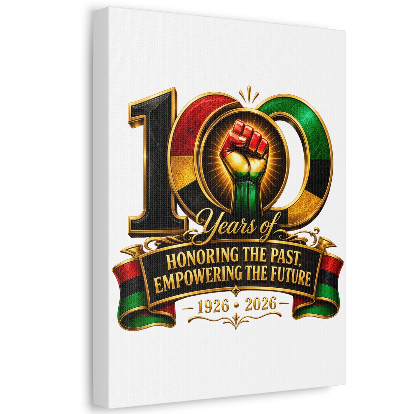 100 Years Anniversary Canvas — "Honoring the Past, Empowering the Future" (1926–2026)