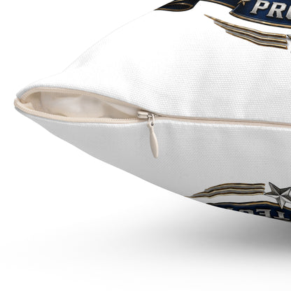 U.S. Air Force Emblem Throw Pillow — Defend Protect Dominate Military Decorative Pillow