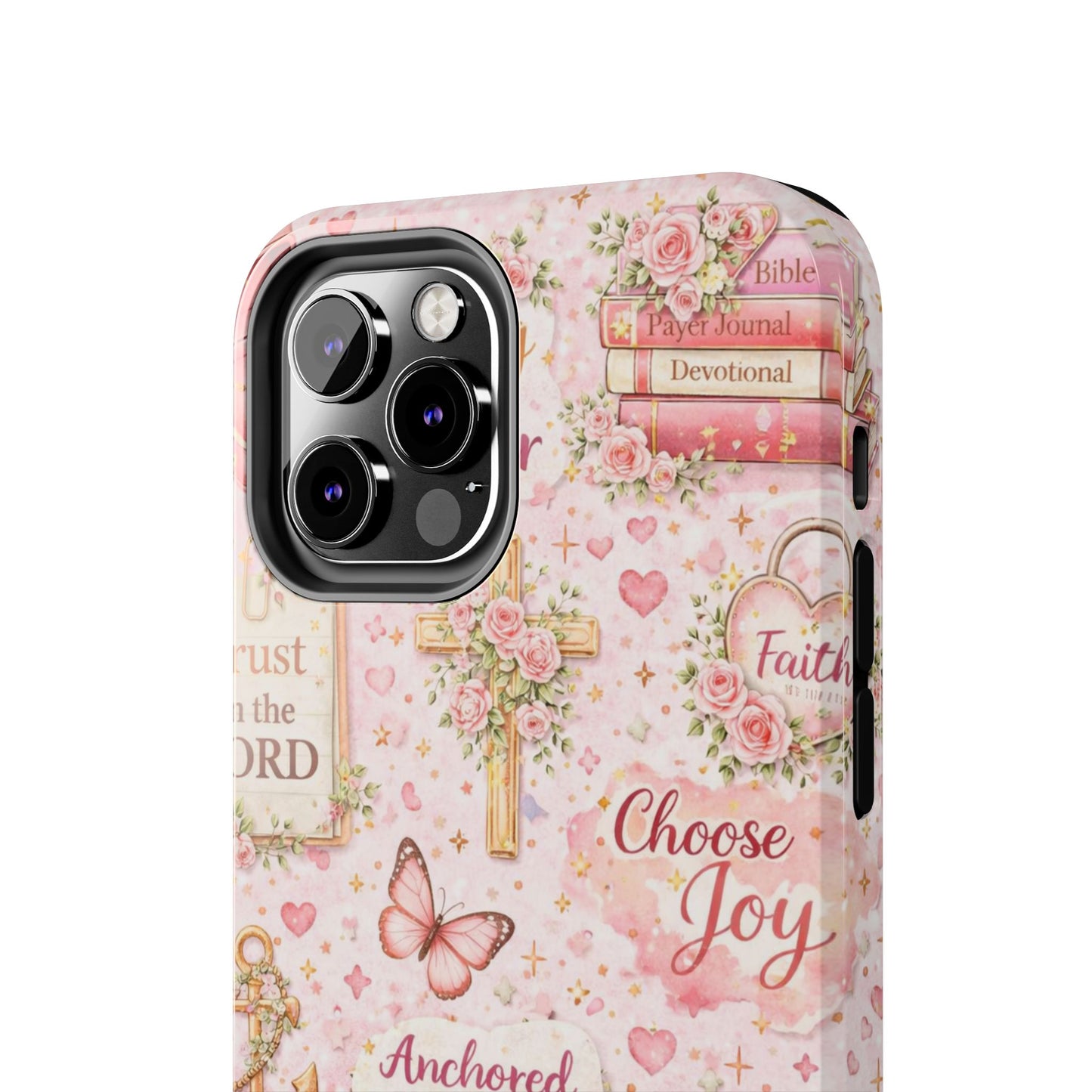 Anchored In Christ Phone Case | Christian floral iPhone Case