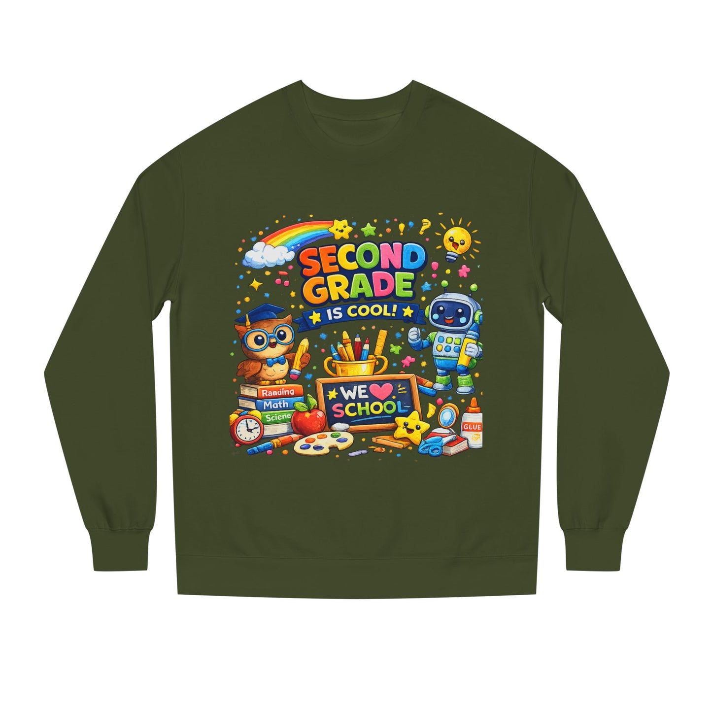 Second Grade Is Cool Sweatshirt – Cute School Kids Crewneck