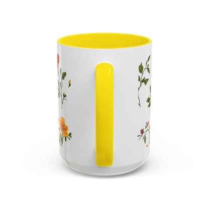 Floral "Her Love Is the Quiet Strength" Accent Coffee Mug — Inspirational Mother's Day Gift