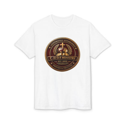 CHOF Ministry Logo T-Shirt — Established 2008 Christian Faith Tee