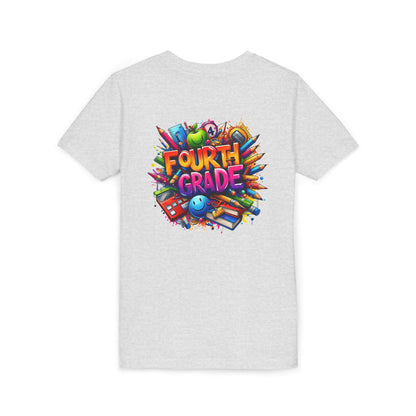 Fourth Grade Youth T‑Shirt – Colorful School Supplies Back to School Tee