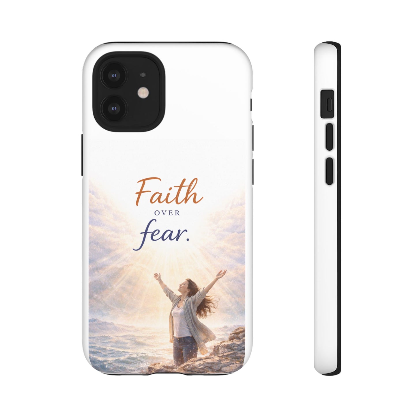 Faith Over Fear Phone Case — Inspirational Christian iPhone Cover