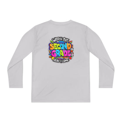 Second Grade Long Sleeve Tee — "Watch Out Second Grade Here I Come" Youth Shirt