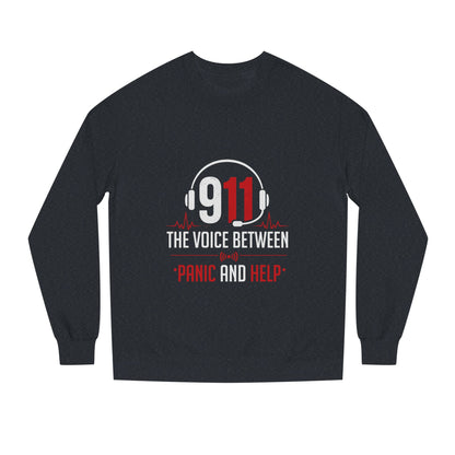911 Dispatcher Crewneck Sweatshirt — “The Voice Between Panic and Help”
