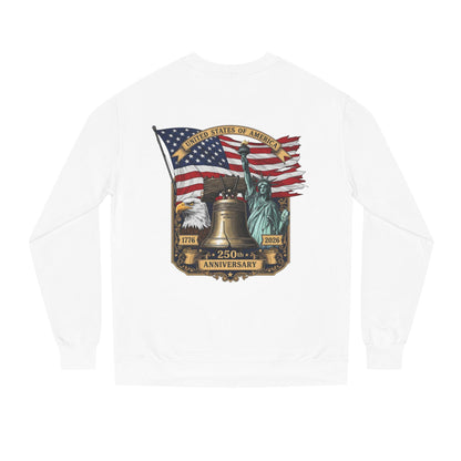 Liberty 250th Anniversary Sweatshirt — American Flag, Liberty Bell & Statue of Liberty Graphic