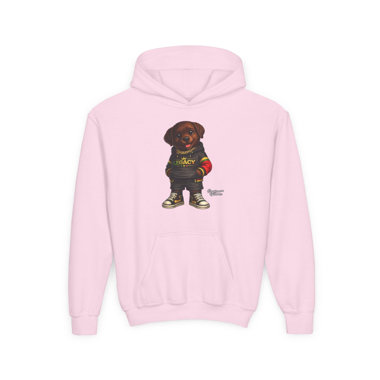 Youth Hoodie — 'Legacy' Streetwear Puppy Graphic Sweatshirt
