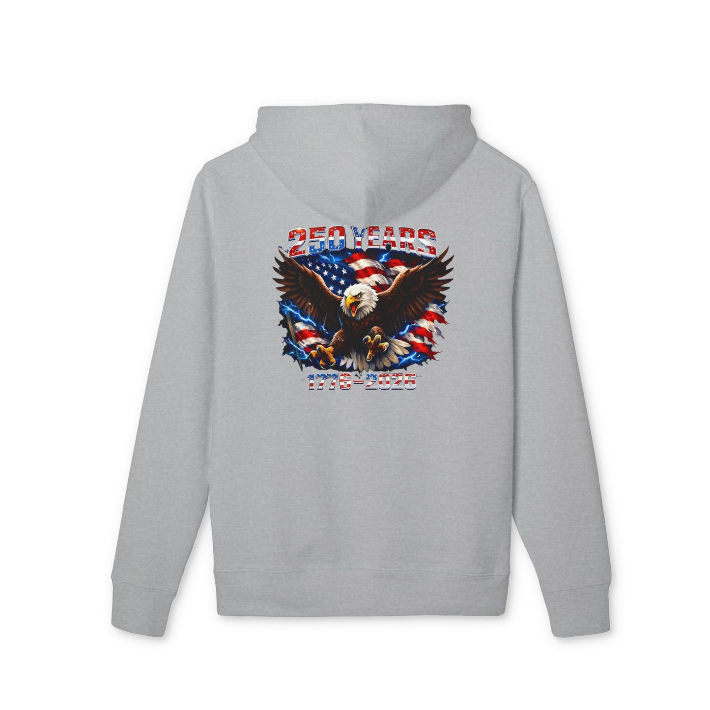 Patriotic Eagle Hoodie — '250 Years 1776–2026' American Flag Design