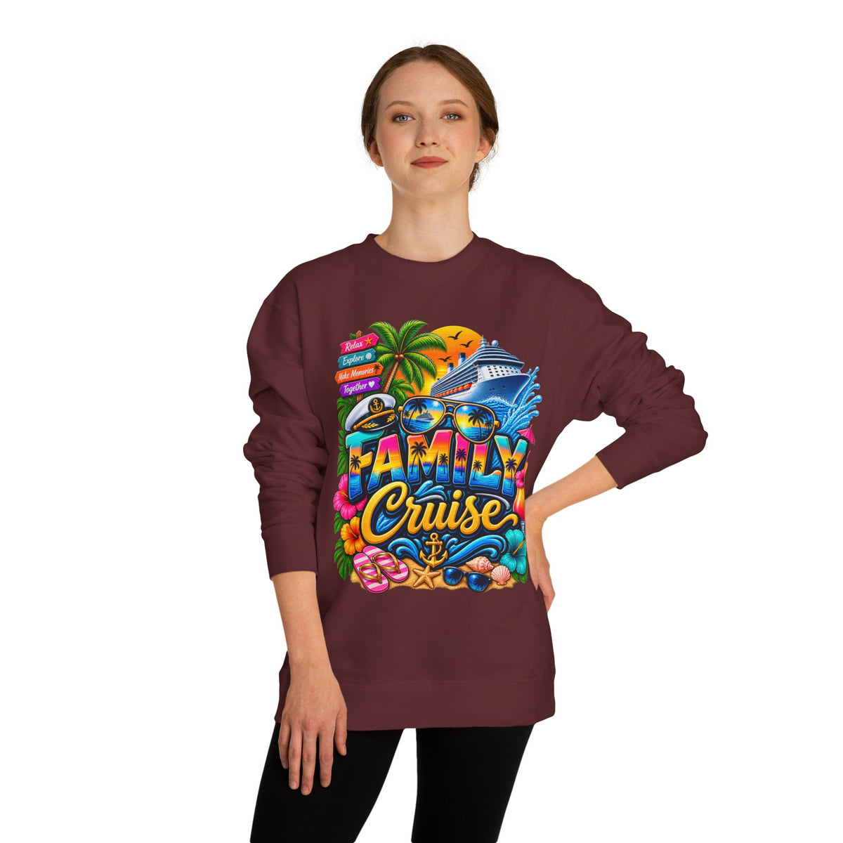 Crewneck Sweatshirt — Family Cruise Graphic Sweatshirt