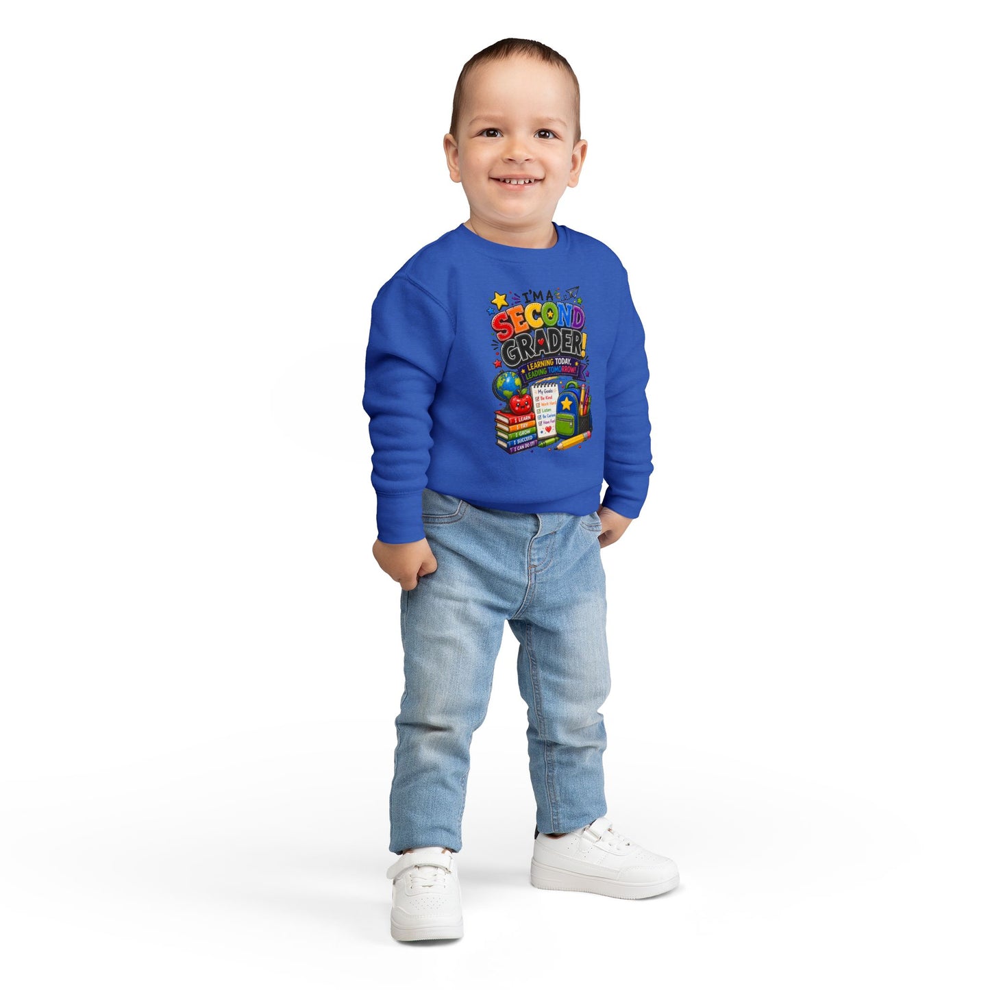 I'm a Second Grader Toddler Sweatshirt — Cute Back-to-School Kids Crewneck